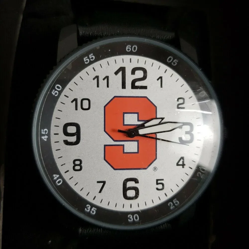 NEW!! Sparo NCAA Syracuse Orange Mens Black Analog Quartz Watch